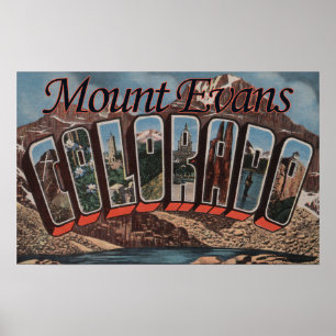 Berg Evans, Colorado - große Buchstabe-Szenen Poster