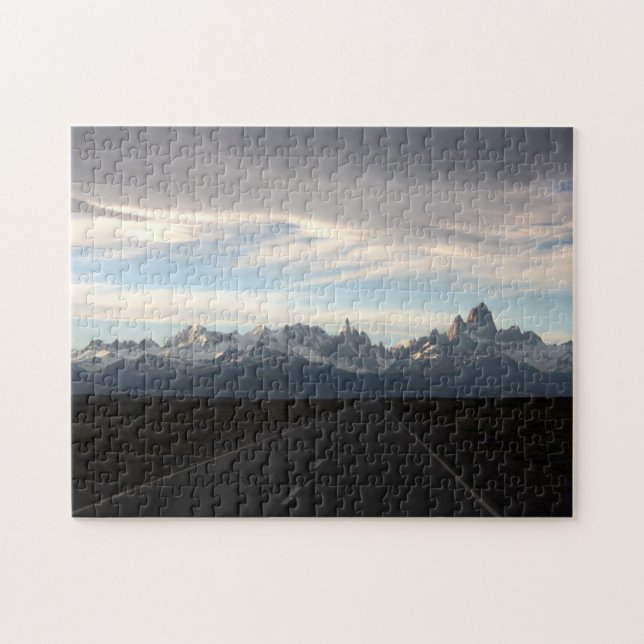 Berg Fitz Roy und Anden-Strecke Puzzle (Horizontal)