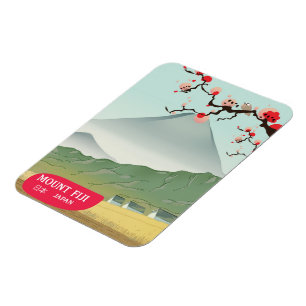 Berg Fuji Japan Vintage-Reiseposter Magnet