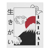 Berg Fuji Retro japanische Kanji