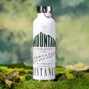 Berg Fußspuren Distanz Zitat Trinkflasche