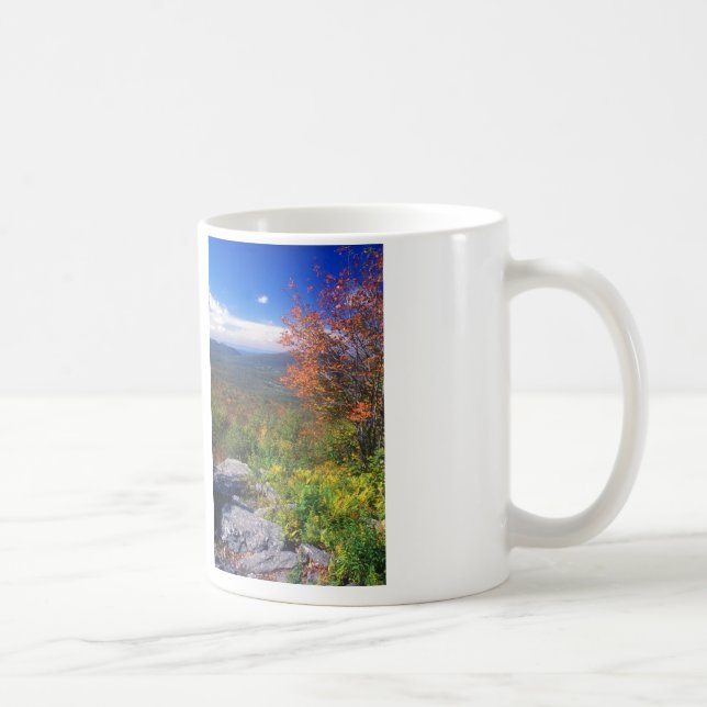 Berg Greylock runder Felsen Vista Kaffeetasse (Rechts)