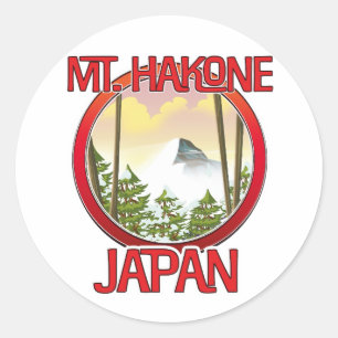 Berg Hakone Japan Runder Aufkleber