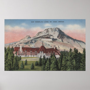 Berg-Haube, Oregon - Ansicht des neuen Timberline Poster