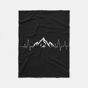 Berg Herzschlag Shirt Wandern Fahrrad Klettergesch Fleecedecke
