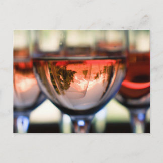 Berg Hood in einem Weinglas Postkarte