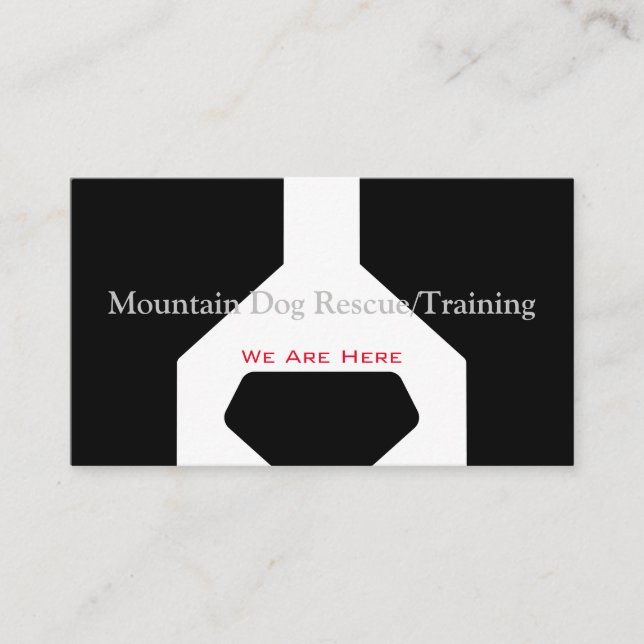 Berg-Hunde-Rescue/Training Visitenkarte (Vorderseite)