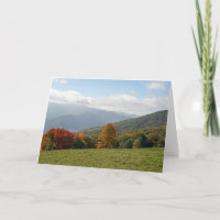 Berg in der Herbst-Anmerkungs-Karte