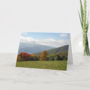 Berg in der Herbst-Anmerkungs-Karte Karte