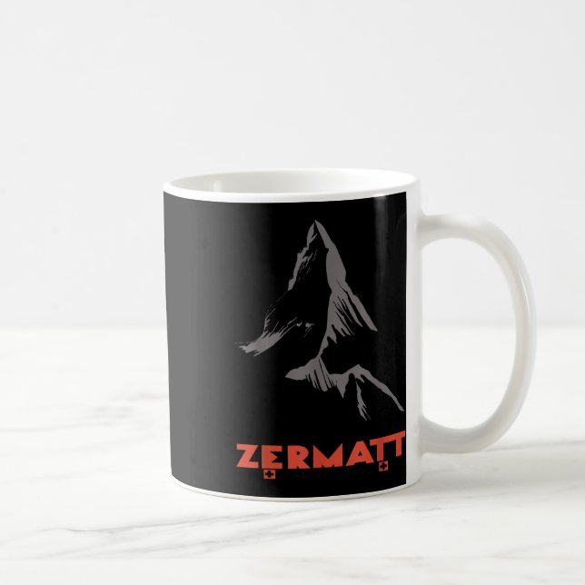 Berg in Zermatt, Wallis, Schweiz Kaffeetasse (Rechts)