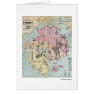 Berg-Insel-Maine-Karte - 1887