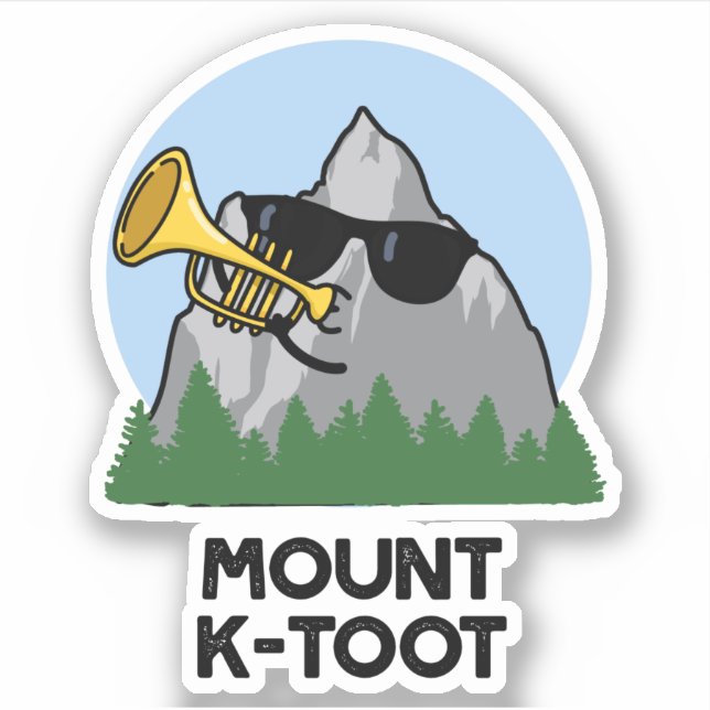 Berg K-Toot Funny Mountain Pub Aufkleber (Vorderseite)