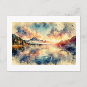 Berg Kawaguchi bei Sonnenuntergang, Postkarte