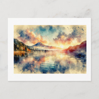 Berg Kawaguchi bei Sonnenuntergang, Postkarte