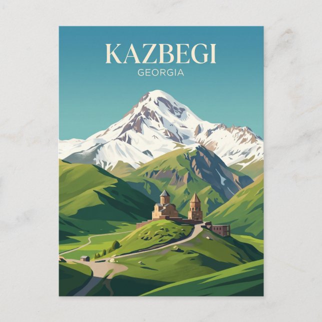 Berg Kazbek Georgien Postkarte (Vorderseite)