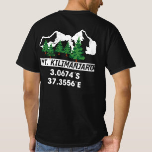 Berg Kilimanjaro mit GPS-Koordinaten T-Shirt