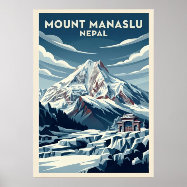 Berg Manaslu Nepal V02 Poster (Vorne)