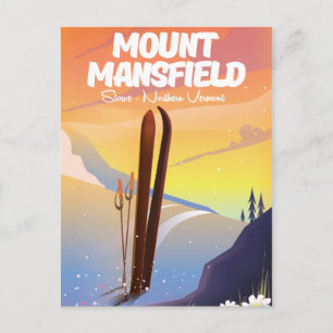 Berg Mansfield, Stowe Nord Vermont Ski Postkarte