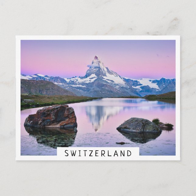 Berg Matterhorn in Zermatt, Schweiz Postkarte (Vorderseite)