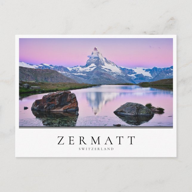 Berg Matterhorn in Zermatt, Schweiz Postkarte (Vorderseite)