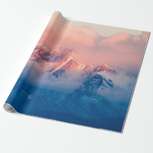 BERG MIT SCHNEE BEDECKT AM TAG GESCHENKPAPIER