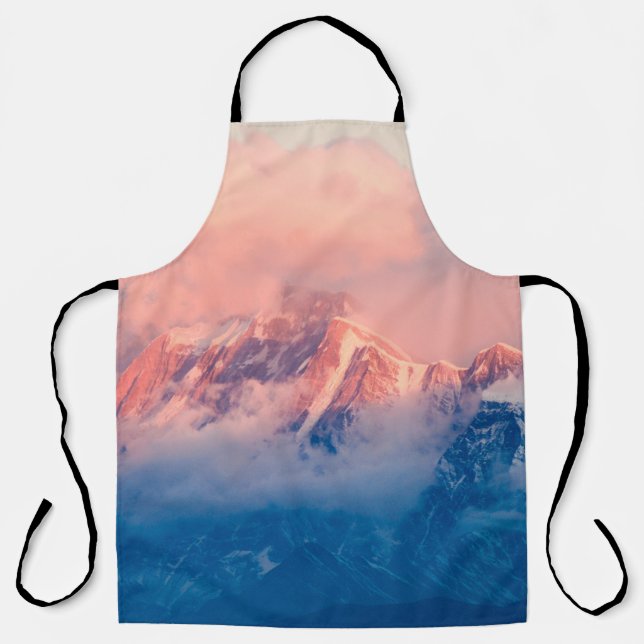 BERG MIT SCHNEE BEDECKT AM TAG SCHÜRZE (Vorderseite)