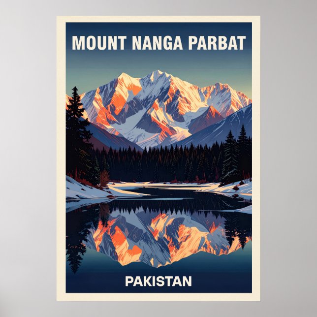 Berg Nanga Parbat V04 Poster (Vorne)