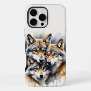 Berg Natur Wildnis Berge Wolf Familie iPhone 16 Pro Max Hülle