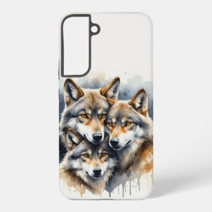 Berg Natur Wildnis Berge Wolf Familie Samsung Galaxy Hülle