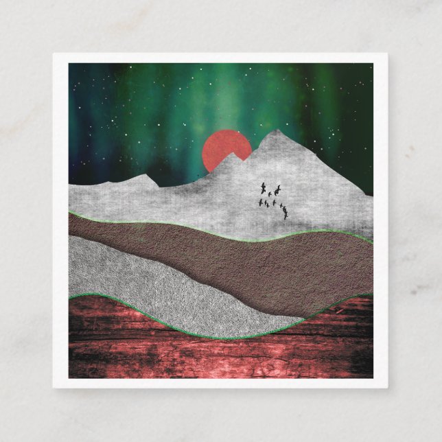 Berg Nordlichter Begleitkarte (Rückseite)