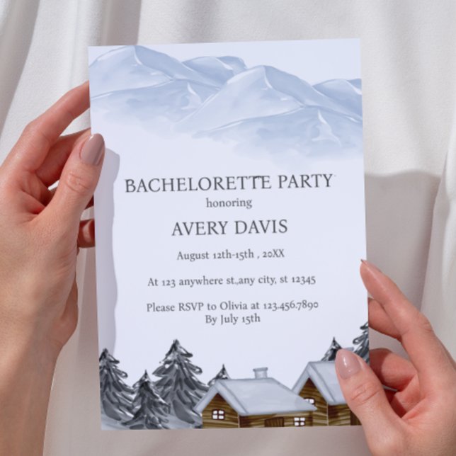 Berg oder Hütte oder Campingplatz Bachelorette Woc Einladung (Von Creator hochgeladen)