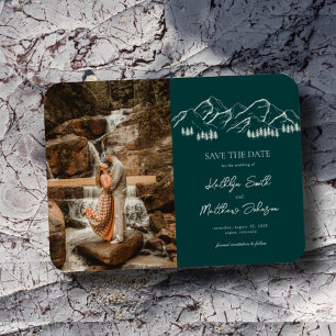 Berg Outdoor Sage Grüne Hochzeit retten das Datum Magnet