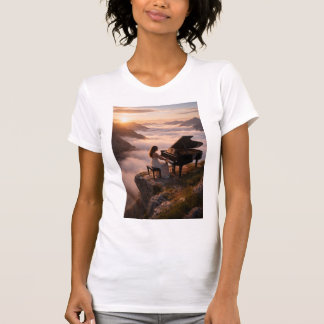 Berg-Piano-Serenitätslandschaft T-Shirt