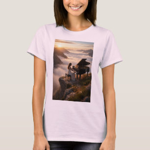 Berg Piano Serenity Landschaft T-Shirt