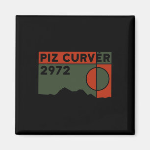 Berg Piz Curvér Mountainbike Wandern Schweizer Wan Magnet