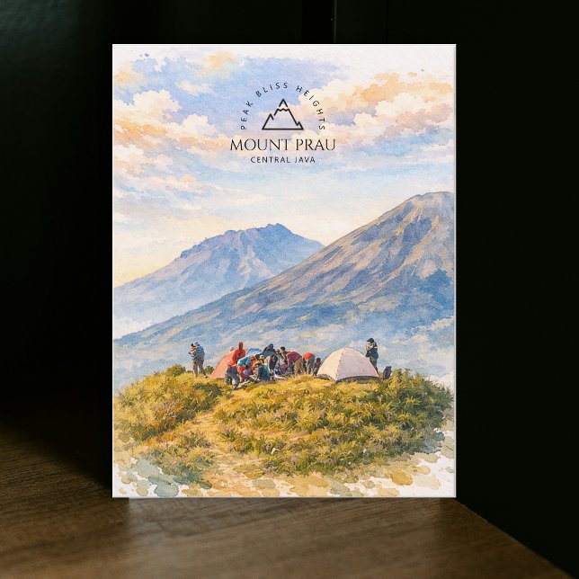 Berg Prau, Zentraljava |  Abenteuer Reise Postkarte (Mount Prau, Central Java | Adventure Travel Postcard)