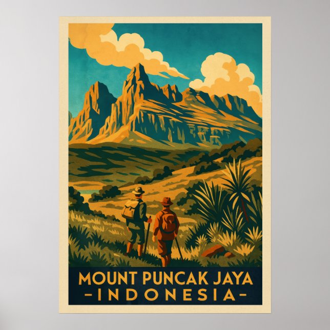 Berg Puncak Jaya Indonesien V01 Poster (Vorne)
