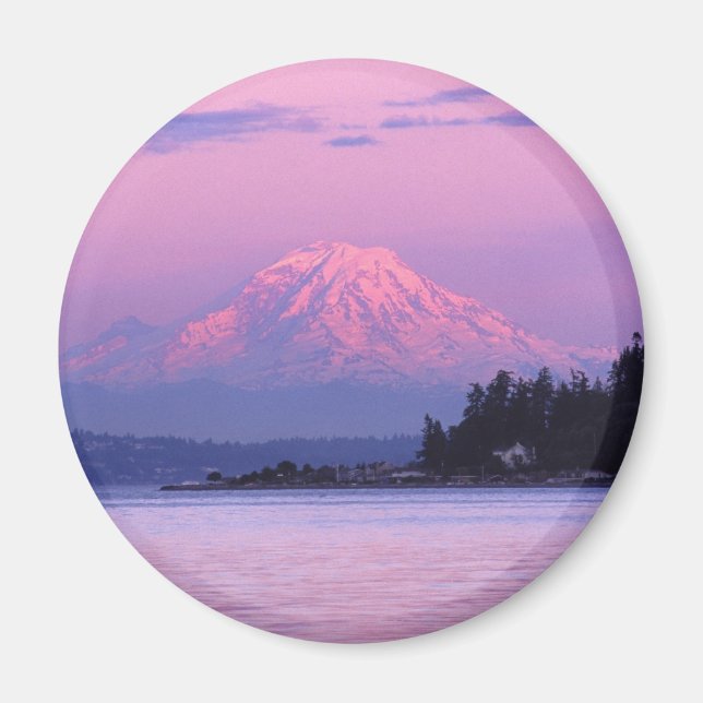 Berg Rainier bei Sunset, Washington Staat. Magnet (Vorne)