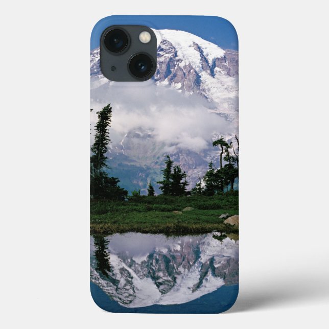 Berg Rainier in einer Bergbahn Case-Mate iPhone Hülle (Rückseite)
