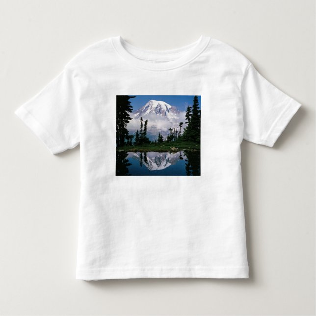 Berg Rainier in einer Bergbahn Kleinkind T-shirt (Vorderseite)