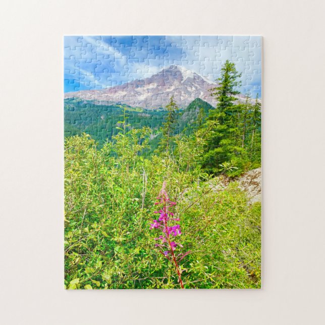 Berg Rainier Inspiriere Landschaft | Reisetherapie Puzzle (Vertikal)