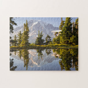Berg Rainier reflektiert in einer Torte bei Plumme Puzzle
