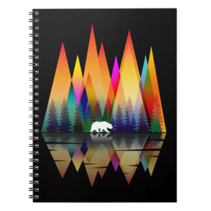 BERG REGENBOGEN BÄR NOTIZBLOCK
