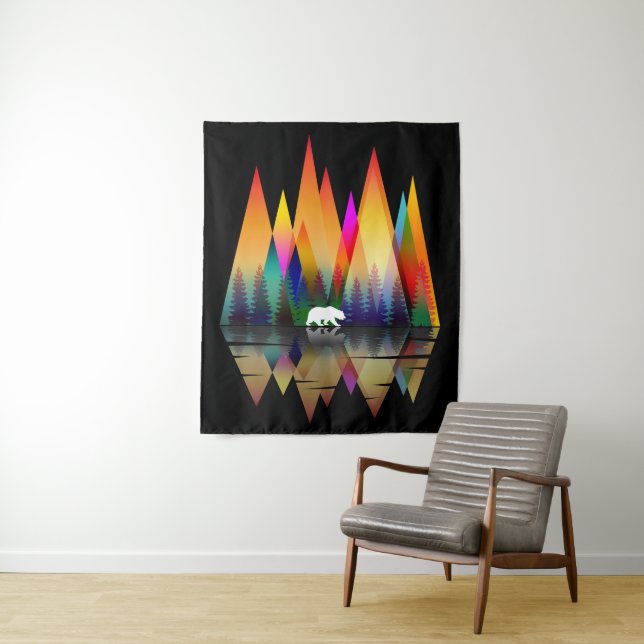 BERG REGENBOGEN BÄR WANDTEPPICH (Beispiel)