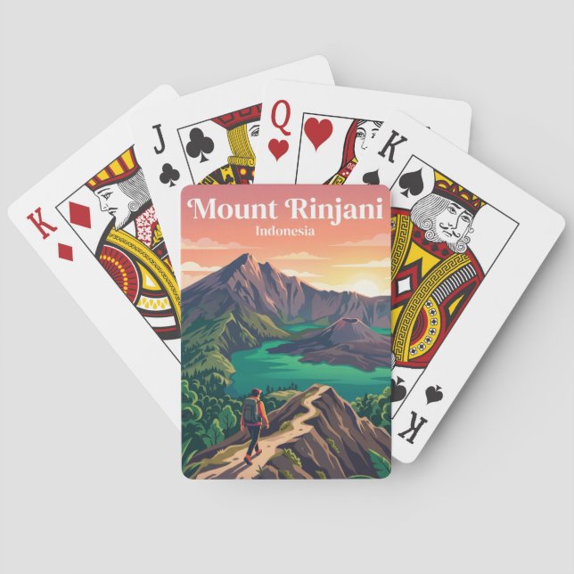 Berg Rinjani Indonesien Spielkarten (Rückseite)