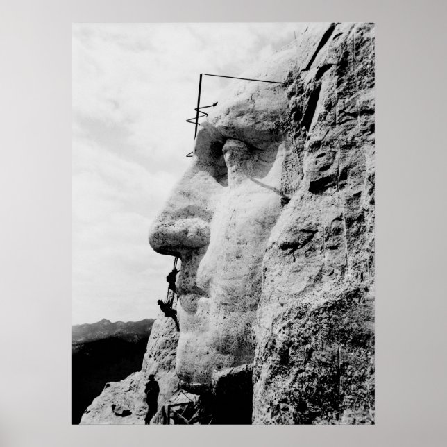 Berg Rushmore im Bau Poster (Vorne)