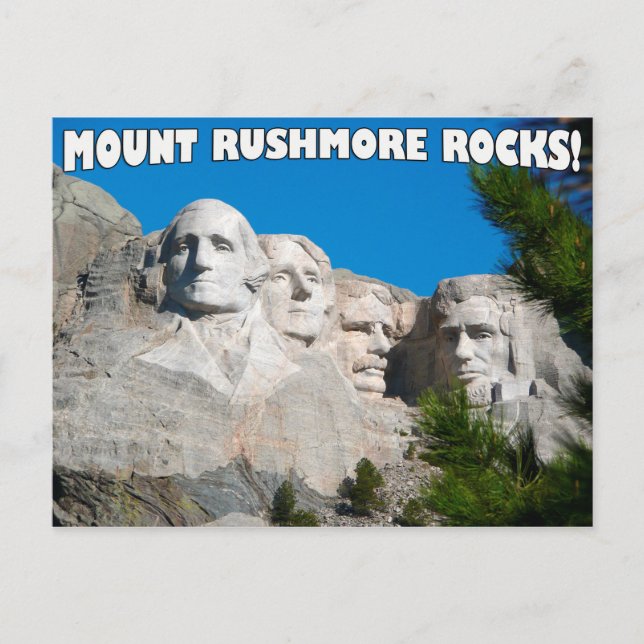 Berg Rushmore Rocks! Mount Rushmore, South Dakota Postkarte (Vorderseite)