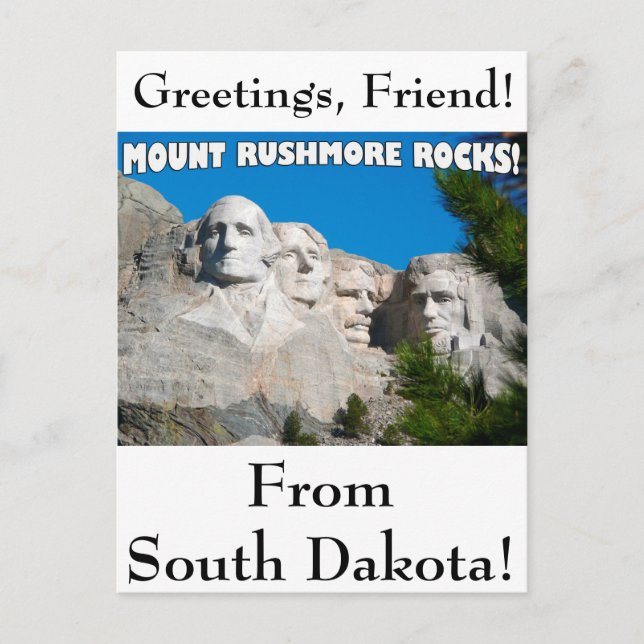 Berg Rushmore Rocks! Mount Rushmore, South Dakota Postkarte (Vorderseite)