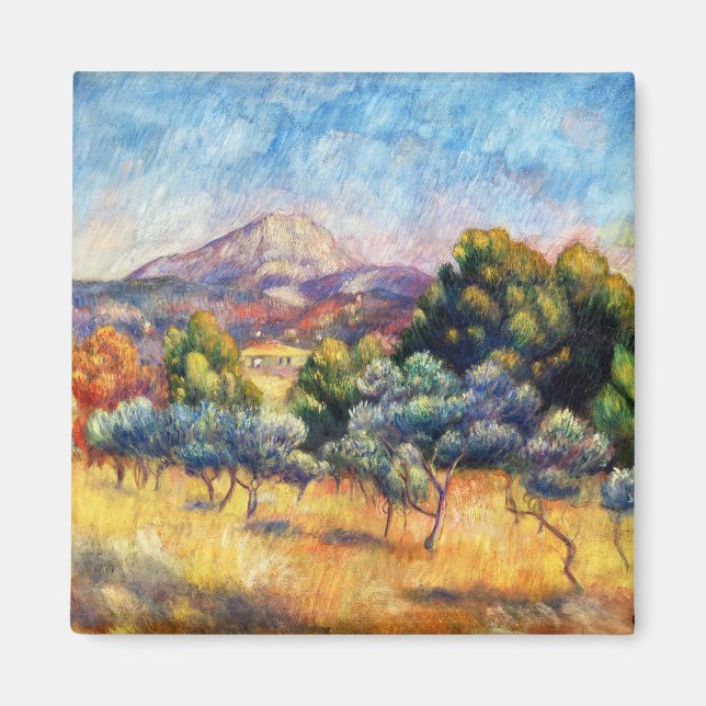 Berg Sainte-Victoire von Pierre-Auguste Renoir Magnet (Vorne)