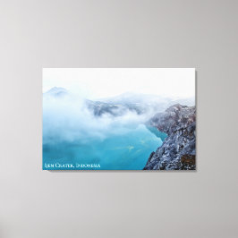 Berg Schwefel Blaue Krater Landschaft Reise Foto Leinwanddruck